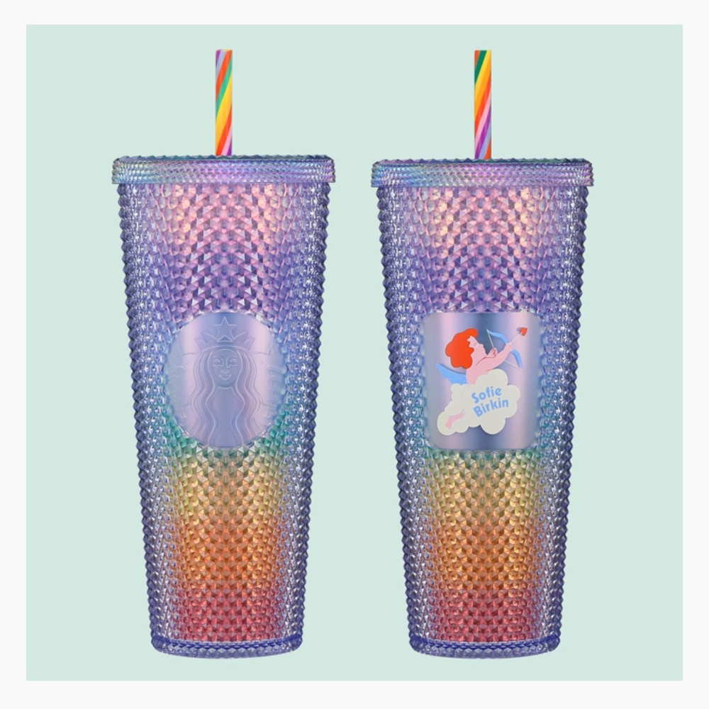 24-ounce Sophie Birkin Starbucks Studded Plastic Cold Cup Tumbler 2024